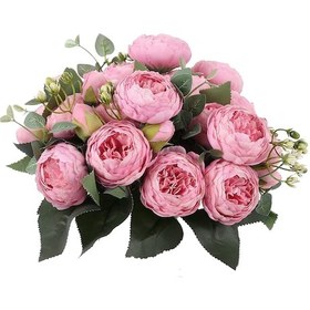 Resim Reedark Yapay Şakayık Çiçekleri - Pembe Dekoratif Çiçek Seti 3 Adet Düğün & Ev Süsleme 