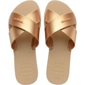 Resim Aqua Metallic Golden Kadın Terlik-6566 Altın 