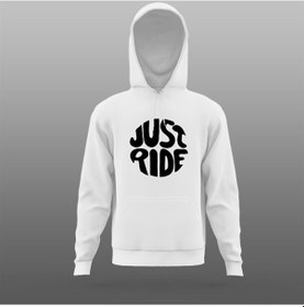 Resim Just Ride Beyaz Sweatshirt Modeli 