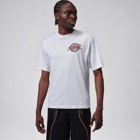 Resim Jordan Flight Crew Erkek Beyaz T-Shirt 