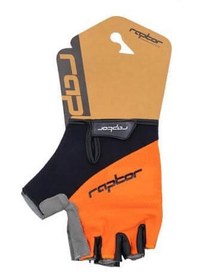 Resim Sarissa Raptor Cırtlı Eldiven Kısa Parmak Bisiklet Eldiveni MTB Yarım Parmak Eldiven Large Beden Turuncu 