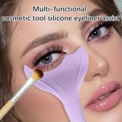 Resim Maskara Korumalı Denizkızı Şekilli Silikon Eyeliner Kılavuz Aracı - Kolay Uygulama için Yeniden Kullanılabilir, Kokusuz Palmiye Fırçası - Tüm Cilt Tiplerine Sahip Kadınlar ve Kızlar için Çok Yönlü Eyeliner ve Göz Farı Asistanı - Reçine Sap 
