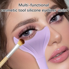 Resim Maskara Korumalı Denizkızı Şekilli Silikon Eyeliner Kılavuz Aracı - Kolay Uygulama için Yeniden Kullanılabilir, Kokusuz Palmiye Fırçası - Tüm Cilt Tiplerine Sahip Kadınlar ve Kızlar için Çok Yönlü Eyeliner ve Göz Farı Asistanı - Reçine Sap 