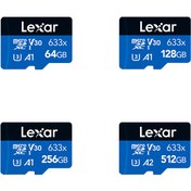 Resim Lexar MicroSD Card High-Performance 633x UHS-I BLUE Series 
