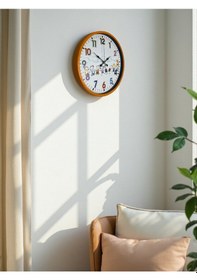 Resim Büro Ev Ofis Duvar Saati İçin 36cm Turuncu Çocuk Odası Mekanizma Diğer 