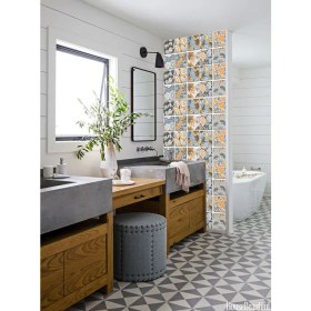 Resim Tink Kendinden Yapışkanlı Fas5 Desenli Pvc Karo 10X10 cm 20'li Paket 