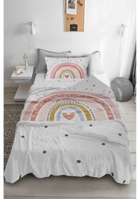 Resim Rainbow Tek Kişilik Pike (Yastık Kılıflı) 