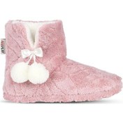 Resim Kadın Panduf Kışlık Ev Botu Ev Ayakkabısı Su Yolu Velsoft Sessiz Taban Gülkurusu 