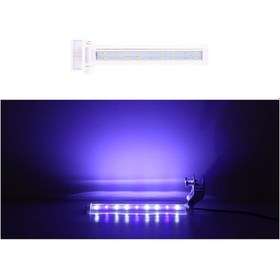 Resim Aubyhe 22cm Avrupa Standartlı Led Akvaryum Klips Lambası - Mavi+beyaz Işık, Deniz Görünümü, 180 Dönebilen Su Bitkileri Ve Balık Aydınlatması 