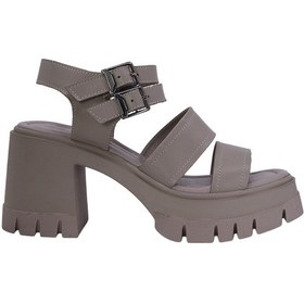 Resim Albishoes Albini 26y10883 Hakiki Deri Topuklu Kadın Sandalet Vizon 
