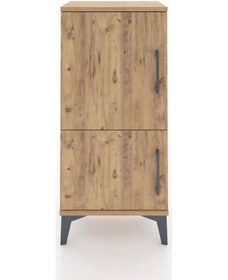 Resim Arges Komodin 3 Raflı 2 Kapaklı 44x30x96 Çam-çam Çam 