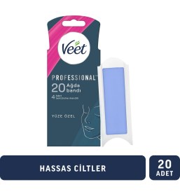 Resim Veet Professional Yüz Ağda Bandı 20'li Hassas Ciltler 
