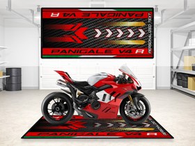 Resim PANIGALE V4R İçin Tasarlanmış Motosiklet Matı - MM7189 - Kişiye Özel / 220cm x 100cm 