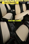 Resim NAZ OTO LAMBORGHİNİ AVENTADOR Terletmez Kumaş MinTerletmez Kumaş 7 Parça Full Takım Bej-bej 