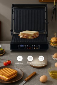 Resim KUMTEL Dijital Tost ve Izgara Makinesi 2000 W TTM-10 
