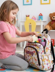 Resim Hevi Kids HeviKids Kişiye Özel İsimli Anaokulu Çantası - Uçaklar | 3-15 Yaş Çocuk Sırt Çantası 