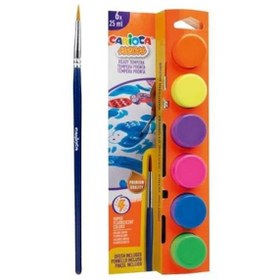 Resim Carioca Tempera Suluboya Süper Yıkanabilir Fırçalı 25 ML 6 Renk Fosforlu 40486 