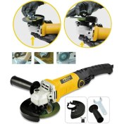 Resim Pro+ Bakır Sargı Avuç Içi Taşlama Makinası 6 Kademeli Uzun Kuyruk Devir Ayarlı 125-115 mm 2800W 