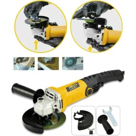 Resim Pro+ Bakır Sargı Avuç Içi Taşlama Makinası 6 Kademeli Uzun Kuyruk Devir Ayarlı 125-115 mm 2800W 