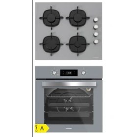 Resim Silverline BO6504S01 - CS5335S01 Gri Cam Ankastre Set 