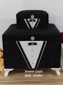 Resim Sandık Dünyası Söz Nişan Bohça Gelin Damat Çeyiz Sandığı 2li 0105s 