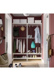 Resim IKEA Mackapar Metal Portmanto - Askılık - Beyaz - 78x32x200 Cm 