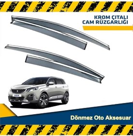 Resim Peugeot 5008 Aircross Mügen Cam Rüzgarlığı Nikelajlı 2016 Sonrası 