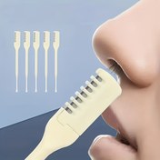 Resim 6 Adet Manuel Burun Kılı Makası - 360° Dönen Bıçaklar, Ergonomik Sap, Dayanıklı Plastik, Temizlemesi Kolay, Pil Gerektirmez Nazik ve Hijyenik Bakım için, Rahat Tutuşlu Sap, Kolay Temizlenebilir Malzeme 