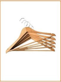 Resim EZMK Ev Gereçleri Askı, Elbise Askısı, Cilalı Ahşap Elbise Askısı- 12 Adet 