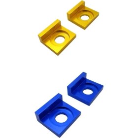 Resim Wetnwind Kir Bisikleti Motosiklet Için 15MM Zincir Ayarlayıcı Gerginlik Bloğu Altın ve Mavi (Yurt Dışından) 