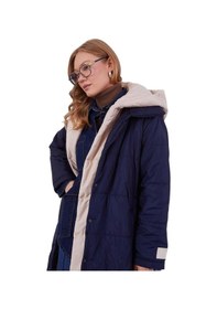 Resim Levidor Kadın Çift Renk Şişme Mont 560038 Lacivert 