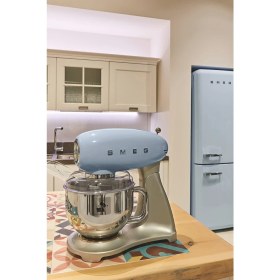 Resim Smeg 50's Style Retro Pastel Mavi Stand Mikser Smf02pbeu 