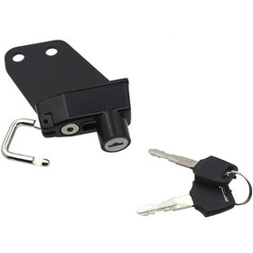 Resim Motosiklet Kask Kilidi Yan Hırsızlık Önleme Güvenliği 2 Anahtarlı 