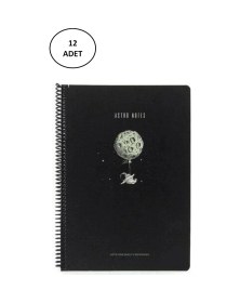 Resim A4 Astro Notes Sp.karton.kpk.defter 80 Yaprak Çizgili 12 Adet Görünen 