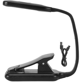 Resim Xurunkeji Kitap Işığı, Şarj Edilebilir Okuma Işığı, Yatakta Okuma İçin 3 Parlaklık Seviyesine Sahip 9 Led Kitap Işığı, Kolay Takılabilen Okuma Lambası Siyah 