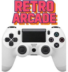 Resim Ps4 Kolu Kablosuz Şarj Edilebilir Ergonomik Titreşmli Beyaz 