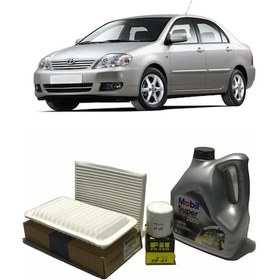 Resim Toyota Corolla Uyumlu 2002-2006 Benzinli Motorlar Yağ Bakım Seti Mobil N11.17509 