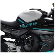 Resim Cf Moto 450sr P&b Orta Şase Tasarım Motosiklet Sticker Etiket Modeli Turkuaz 