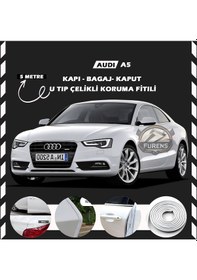 Resim Audi A5 Oto Araç Kapı Koruma Fitili 5metre Parlak Beyaz Renk 