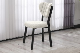 Resim ELİS MUTFAK MASA TAKIMI, 2 SANDALYE, SİYAH, 70X70 CM, KREM 