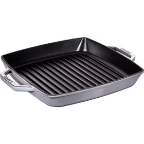 Resim STAUB 405116840 Döküm Izgara/çıft Kulp Grı 28 Cm 