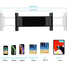 Resim CoverZone Folding Multi-Angle Ayarlanabilir Tutucu Max 10,2inch Masaüstü Tablet Telefon Standı Siyah 