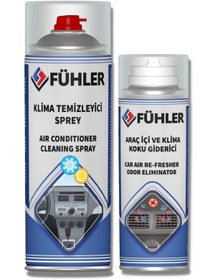 Resim FUHLER Klima Temizleme Spreyi Hortumlu 400 Ml Ve Araç Içi Klima Koku Giderici 