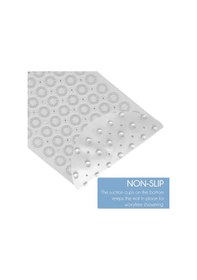 Resim Dln Shop 2 Adet Duşa Kabin Banyo & Duş Kaydırmazı & Küvet Paspası Vantuzlu Oval Masajlı 37x69cm V-142 Beyaz 