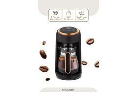 Resim Sinbo SCM-2985 Türk Kahve Makinesi - Rose Gold – Cam Cezveli, Taşma Önleyici Sensörlü 