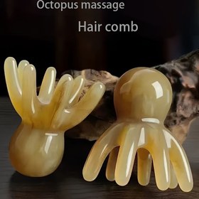 Resim Oktapus Masaj Tarağı - Esnek 8 Kollu Tasarımıyla Ergonomik Saç Derisi ve Vücut Masaj Aleti, Dayanıklı Plastikten Yapılmış Stres, Kas Gerginliği & Kan Dolaşımını İyileştiren Ev Spa & Seyahat İçin Temel Ürün 