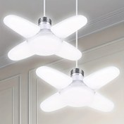 Resim 1 adet 28W LED Yaprak Işık Ampulü, E27/E26 Taban, Dönüştürülebilir Tasarım, Soğuk 6500K Beyaz Işık, Yatak Odaları, Yemek Odaları, Garajlar, Ahırlar, Atölyeler, Depolar için Yüksek Parlaklık - Tavan Montajı, Kablolama Montajı 