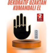 Resim Kumandalı El LED Araba Içi 4 Farklı Mod El Orta Parmak LED 