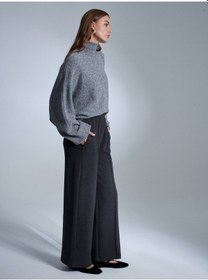 Resim Dilvin 71927 Beli Lastikli Dikiş Detaylı Bol Eşofman-antrasit M Antrasit M 