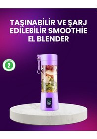 Resim Diğer Taşınabilir Şişe Blender 380ml Şarjlı Spor Smoothie Shake Karıştırıcı 